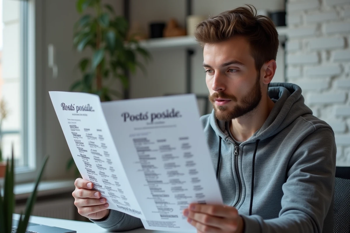 Homme comparant les codes postaux de Toulouse et des communes voisines pour éviter les erreurs de courrier